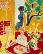 Henri Matisse Deux fillettes fond jaune et rouge oil